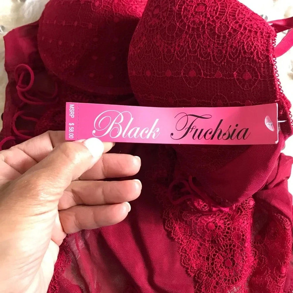 NWT BLACK FUSHSIA Sz 2X - Picture 3 of 7